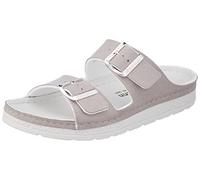 Berkemann Lotti Damen Pantolette aus Mikro-Nubuk Bequeme Sandale mit Fußbett und Zwei verstellbaren Riemen mit Schnallen