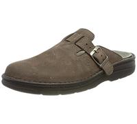 Berkemann Max Herren Leder Hausschuh verstellbarem Riemen und Wechselfußbett für das Plus an Komfort Clog Herrenhausschuh Pantoffel