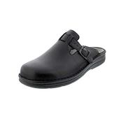 Berkemann Max Plus Herren Leder Hausschuh mehr Volumen, verstellbarem Riemen und Wechselfußbett für das Plus an Komfort Clog Herrenhausschuh Pantoffel geeignet für Einlagen