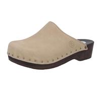 Berkemann Natur Toeffler Echtleder mit Einer Holzsohle aus Pappelholz Unisex Holzschuhe Leder Clogs Damenclogs Schwedenclogs Holzclogs