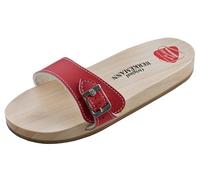 Berkemann / Original-Sandale / B100 / Rot Glattleder/Sohle: Natur/Art: 00100-200 / Unisex (10.5 UK)