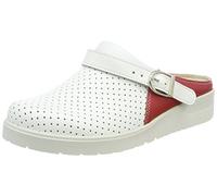 Berkemann Tec-Pro-Brage Arbeitsclogs Unisex-Erwachsene, Weiß (Weiß/Rot), 44.5 EU