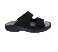 Berkemann Tobias - Bequeme Herren Pantolette Leder mit Klettverschluss und herausnehmbarem Fußbett für Einlagen geeignet