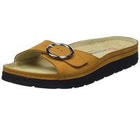 Berkemann Tori Damen Pantolette aus Mikro-Nubuk Bequeme Sandale mit Fußbett und einem verstellbaren Riemen mit Schnalle