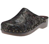 Berkemann Unisex Natur-Toeffler Holzschuh, Gold/Glamour-Flowers, 39.5 EU