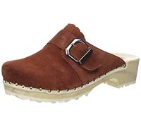 Berkemann Urban Toeffler Echtleder mit Einer trendigen Holzsohle aus Pappelholz und Einer Schnalle Damen Holzschuhe Leder Clogs Damenclogs Schwedenclogs Holzclogs Klepper