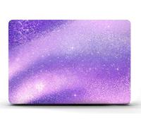 Berkin Arts Compatiable with MacBook Air A2941/A3114 Protective Crystal Clear Hard Shell Case Lightweight Sl esign Glitter Lavender Purple