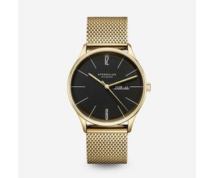 Berlin pianoschwarz - Edelstahl - Milanaise gold