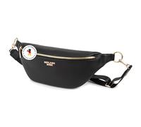 Berliner Bags Premium Bauchtasche Mona XL, Umhängetasche aus Leder, Crossbody Tasche, Gürteltasche für Damen und Herren - Schwarz/Gold