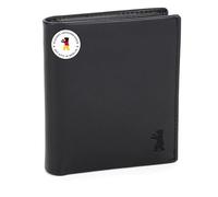 Berliner Bags Premium Geldbörse Rome, Portmonee aus Leder, Geldbeutel mit RFID-Schutz und Münzfach, für Herren - Schwarz