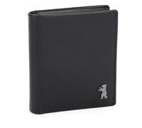 Berliner Bags Premium Geldbörse Rome, Portmonee aus Leder, Geldbeutel mit RFID-Schutz und Münzfach, für Herren - Schwarz