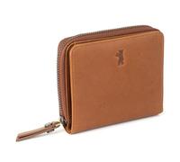 Berliner Bags Premium Geldbörse Sara, Kleine Portemonnaie, Geldbeutel aus Leder, mit TÜV-gepruftem RFID-Schutz, inkl Geschenk-Box, für Damen - Braun