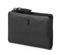 Berliner Bags Premium Leder Geldbörse Aimee, Kleines Portemonnaie mit RFID-Schutz & Reißverschluss-Münzfach, inkl Geschenk-Box für Damen - Schwarz