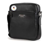 Berliner Bags Premium Umhängetasche Tom, Schultertasche aus Leder, Männerhandtasche und Crossbody für Herren - Schwarz