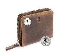 Berliner Bags Vintage Geldbörse Sara, Kleine Portemonnaie, Geldbeutel aus Leder, mit TÜV-gepruftem RFID-Schutz, inkl Geschenk-Box, für Damen - Braun