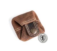 Berliner Bags Vintage Kleingeldbörse Lena S, Kleine Geldbörse aus Leder, Mini Münzbörse Portemonnaie für Damen und Herren - Braun