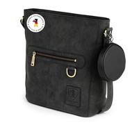 Berliner Bags Vintage Schultertasche Siena, Mittelgroße Umhängetasche aus Leder, Crossbody Bag, Handtasche für Damen - Dunkelgrau