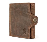Berliner Bags Vintage Slim Wallet Hamburg, Geldbörse Mini Portmonee aus Leder, Geldbeutel mit RFID-Schutz, für Herren - Braun