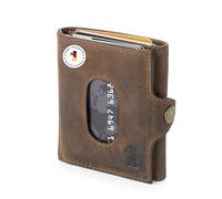 Berliner Bags Vintage Slim Wallet Hamburg, Geldbörse Mini Portmonee aus Leder, Geldbeutel mit RFID-Schutz, für Herren - Braun