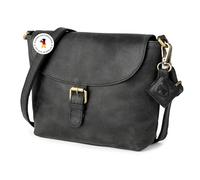 Berliner Bags Vintage Umhängetasche Catalina, Mittelgroße Crossbody Bag aus Leder, Schultertasche mit Magnetverschluss, Handtasche für Damen - Dunkelgrau