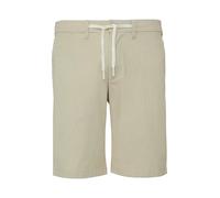 s.Oliver Herren Bermuda 2162120 (81K7) – Baumwollstretch, melierte Optik, Tunnelzug – Beige Gr. 30