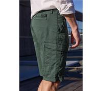 Bermudas STREET ONE MEN, Herren, Gr. 31, smoke grün, Web, 98% Baumwolle, 2% Elasthan, unifarben, regular fit kurz, Hosen Bermudas, Middle Waist (62861904-31) smoke grün