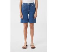 Bermuda-Jeans mit High Rise und offenem Saum blau 46