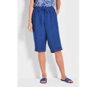 Bermudahose CARLA aus reinem Leinen blau 20 Bermuda