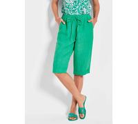 Bermudahose CARLA aus reinem Leinen grün 42 Bermuda