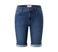 Bermudas AENGELS "AENGELS BERMUDA TURN UP", Damen, Gr. 38, Normalgrößen, mid blau used, 89% Baumwolle, 8% Polyester, 3% Elasthan, unifarben, normal, Hosen Bermudas (25977726-38) mid blau used