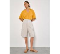 Bermudas APRICOT "Bermuda", Damen, Gr. M (38), N-Gr, beige (stein), Obermaterial: 92% Viskose CV. 8% Polyester PES., unifarben, Hosen Bermudas, mit Cargo-Taschen (65151107-38) stein