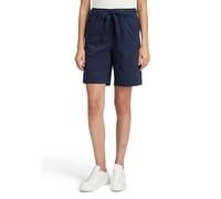 Bermudas BETTY & CO "Damen mit elastischem Bund", Damen, Gr. 44, Normalgrößen, dunkelblau, Obermaterial: 76% Baumwolle, 20% Polyamid, 4% Elasthan, gerade kurz, Hosen Bermudas (23447260-44) dunkelblau