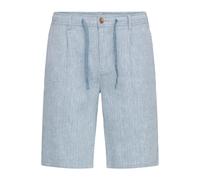 Bermudas BLEND "BHMARCO REG WOVENSHORTS", Herren, Gr. XL, N-Gr, lichen blau, Web;Leinenmischung, Obermaterial: 55% Leinen, 45% Baumwolle, Fischgratmuster, gepflegt, Basic kniefrei, Hosen Bermudas (105