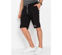 Bermudas BONPRIX, Herren, Gr. 52/54, N-Gr, schwarz (schwarz bedruckt), Obermaterial: 100% Baumwolle, unifarben, regular fit, Hosen Bermudas, aus Baumwolle, mit Kordelverschluss, Regular Fit (15432650-