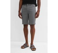 Bermudas BONPRIX, Herren, Gr. 58, N-Gr, grau (rauchgrau), Web, Obermaterial: 98% Baumwolle, 2% Elasthan, klassisch, Hosen Bermudas, aus Baumwolle mit Elasthan, mit Stretchanteil, erhöhter Bund (713153