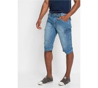 Bermudas BONPRIX, Herren, Gr. 60, N-Gr, mittelblau denim, Web, Obermaterial: 100% Baumwolle, relaxed fit, Hosen Bermudas, aus Baumwolle, Relaxed Fit, im Denim-Look (75347324-60) mittelblau denim