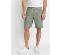 Bermudas BONPRIX, Herren, Gr. 62, N-Gr, seegras, Web, Obermaterial: 55% Leinen, 45% Baumwolle, regular fit, Hosen Bermudas, aus Leinen-Baumwoll-Mix, Regular Fit, lässiger Stil, Topseller (91721543-62)
