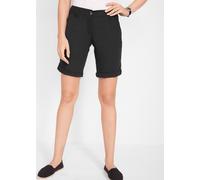 Bermudas BONPRIX "Stretch Bermuda", Damen, Gr. 36, N-Gr, schwarz, Web, Obermaterial: 97% Baumwolle, 3% Elasthan, unifarben, regular fit kniefrei, Hosen Bermudas, Stretch Bermuda (81160107-36) schwarz