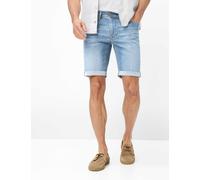 Bermudas BRAX "Style CHRIS B", Herren, Gr. 33, Normalgrößen, denim, Denim/Jeans, 73% Baumwolle, 19% Lyocell, 6% Elastomultiester, 2% Elasthan, Hosen Bermudas (85035701-33) denim