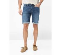 Bermudas BRAX "Style CHRIS B", Herren, Gr. 42, Normalgrößen, blau (dunkelblau), Denim/Jeans, 73% Baumwolle, 19% Lyocell, 6% Elastomultiester, 2% Elasthan, Hosen Bermudas (42684055-42) dunkelblau