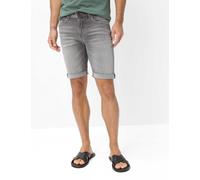 Bermudas BRAX "Style CHRIS B", Herren, Gr. 42, Normalgrößen, dunkelgrau, Denim/Jeans, 73% Baumwolle, 19% Lyocell, 6% Elastomultiester, 2% Elasthan, Hosen Bermudas (27893216-42) dunkelgrau