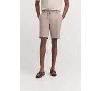 Bermudas BUGATTI, Herren, Gr. 50, Normalgrößen, beige (30, beige), 73% Polyester, 22% Viskose, 5% Elasthan, unifarben, normal, Hosen Bermudas, mit Kordelzug (84539339-50) 30, beige