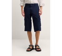 Bermudas BUGATTI, Herren, Gr. 54, Normalgrößen, 390, marine, 98% Baumwolle, 2% Elasthan, unifarben, normal, Hosen Bermudas, Modern Fit mit Pattentaschen (43012461-54) 390, marine