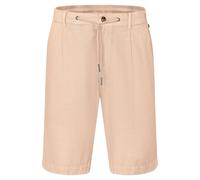 Bermudas BUGATTI, Herren, Gr. 54, Normalgrößen, beige (20, ecru), 55% Leinen, 45% Baumwolle, unifarben, normal, Hosen Bermudas, aus Leinen-Baumwollmix (86721856-54) 20, ecru