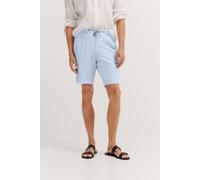 Bermudas BUGATTI, Herren, Gr. 54, Normalgrößen, blau (320, hellblau), 55% Leinen, 45% Baumwolle, unifarben, normal, Hosen, aus Leinen-Baumwollmix (99924561-54) 320, hellblau