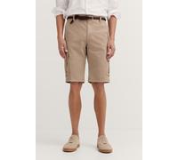 Bermudas BUGATTI, Herren, Gr. 56, Normalgrößen, braun (70, cognac), 98% Baumwolle, 2% Elasthan, unifarben, normal, Hosen Bermudas, aus Baumwollmix (40922625-56) 70, cognac