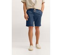 Bermudas BUGATTI "Soft touch", Herren, Gr. 52, Normalgrößen, 350, blau, 98% Baumwolle, 2% Elasthan, unifarben, normal, Hosen Bermudas, mit Kordelzug (56761567-52) 350, blau
