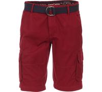 Bermudas CASAMODA "CASAMODA Bermuda uni", Herren, Gr. 33, Normalgrößen, rot (dunkelrot), 100% Baumwolle, Hosen Bermudas (28137809-33) dunkelrot