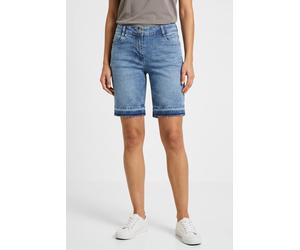 Bermudas CECIL "Style Neele", Damen, Gr. 28, N-Gr, blau (light blau washed), Web, Obermaterial: 71% Baumwolle, 27% Polyester, 2% Elasthan. Futter: 52% Polyester, 48% Baumwolle, unifarben, loose fit, H