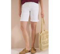 Skinny-fit-Jeans CECIL, Damen, Gr. 33, weiß, Jeans, 78% Baumwolle, 21% Elastomultiester, 1% Elasthan, unifarben, kurz, Jeans, Middle Waist (62397730-33) weiß